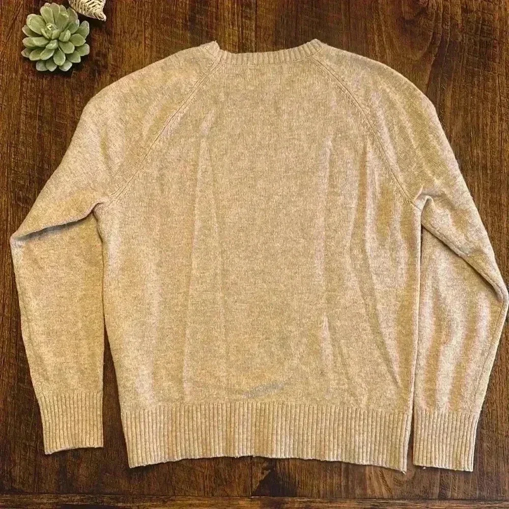 J. Crew Mercantile | Tan Lambswool Blend Crewneck Sweater